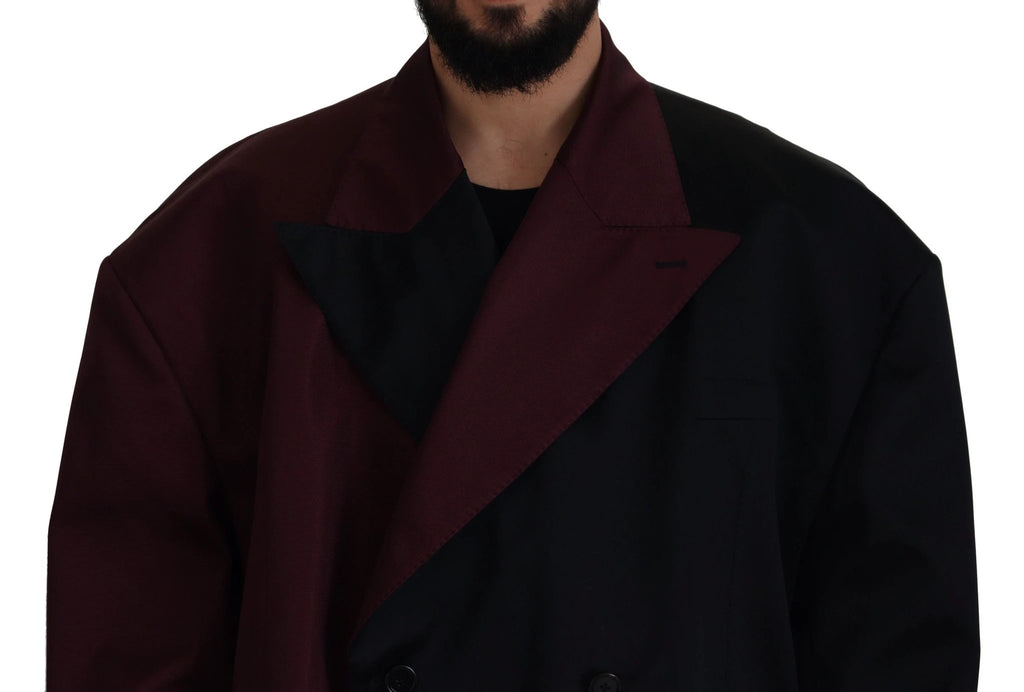 Dolce & Gabbana Bordeaux Polyester Double Breasted Jacket by Dolce & Gabbana