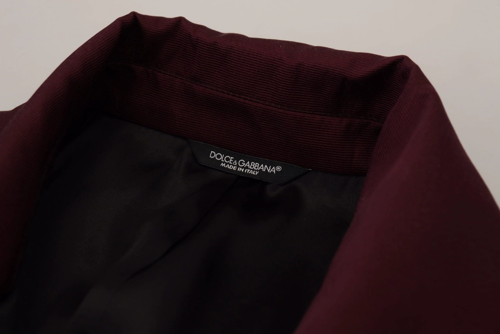 Dolce & Gabbana Bordeaux Polyester Double Breasted Jacket by Dolce & Gabbana