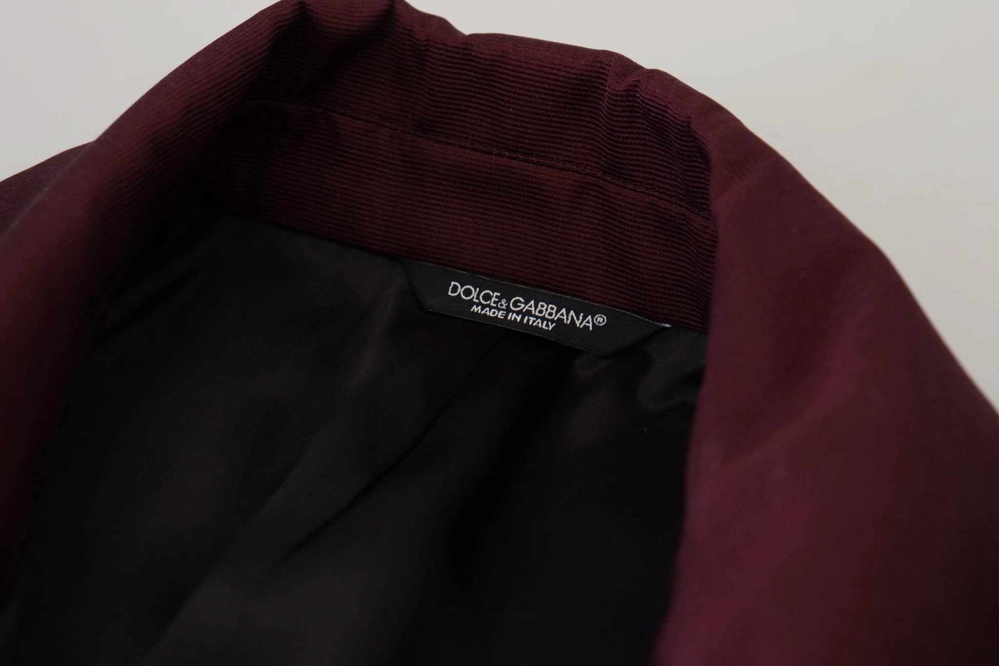 Dolce & Gabbana Bordeaux Polyester Double Breasted Jacket by Dolce & Gabbana