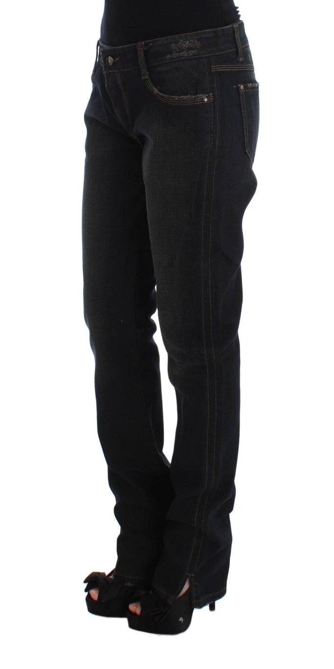 Ermanno Scervino Blue Wash Cotton Boyfriend Jeans by Ermanno Scervino