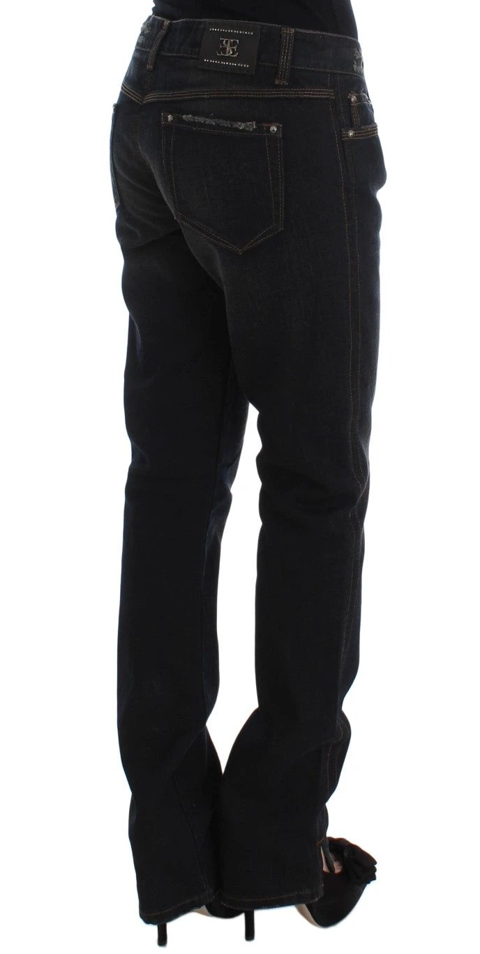 Ermanno Scervino Blue Wash Cotton Boyfriend Jeans by Ermanno Scervino