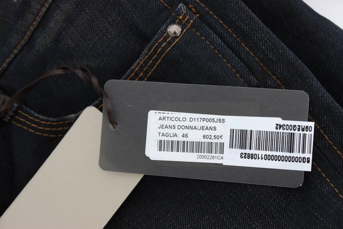 Ermanno Scervino Blue Wash Cotton Boyfriend Jeans by Ermanno Scervino