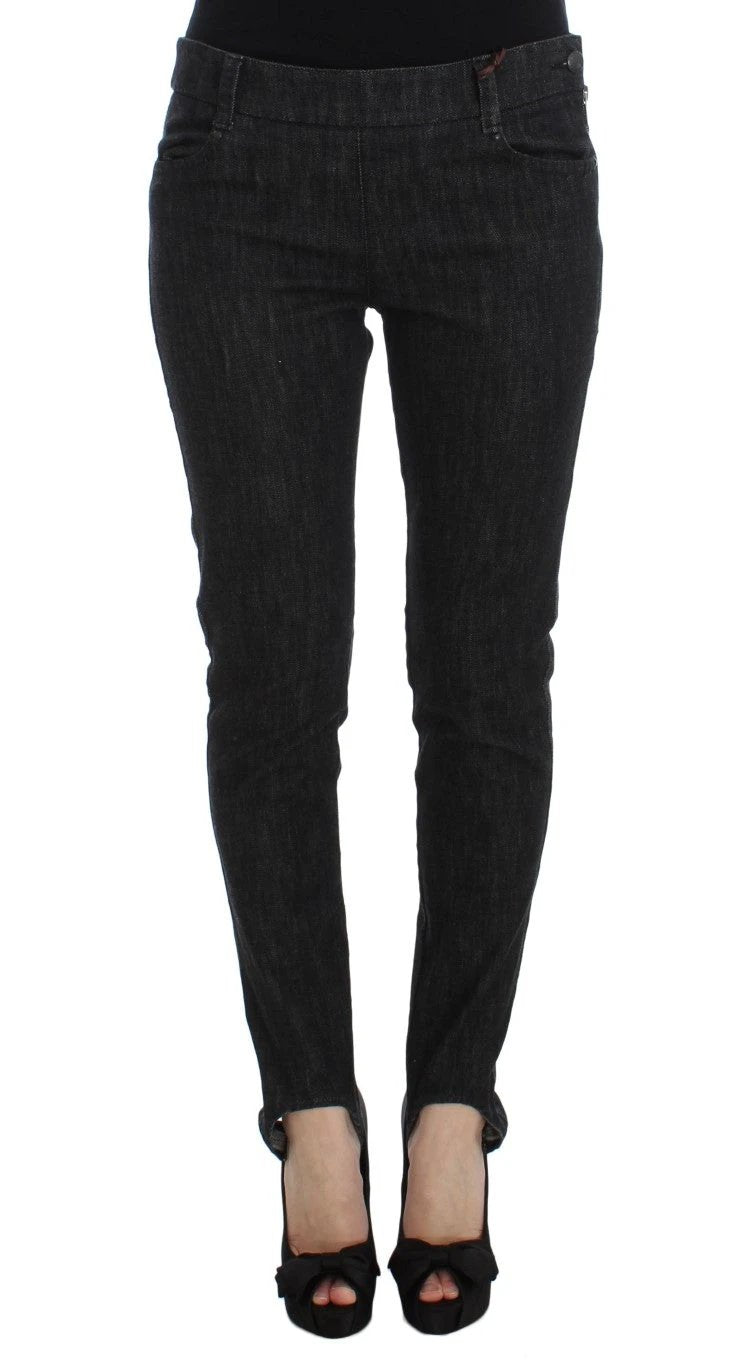 Ermanno Scervino Blue Cotton Slim Fit Denim Jeans by Ermanno Scervino