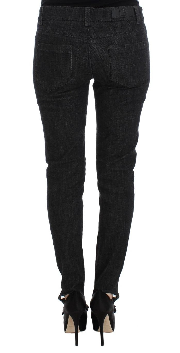 Ermanno Scervino Blue Cotton Slim Fit Denim Jeans by Ermanno Scervino