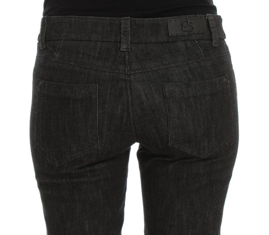 Ermanno Scervino Blue Cotton Slim Fit Denim Jeans by Ermanno Scervino