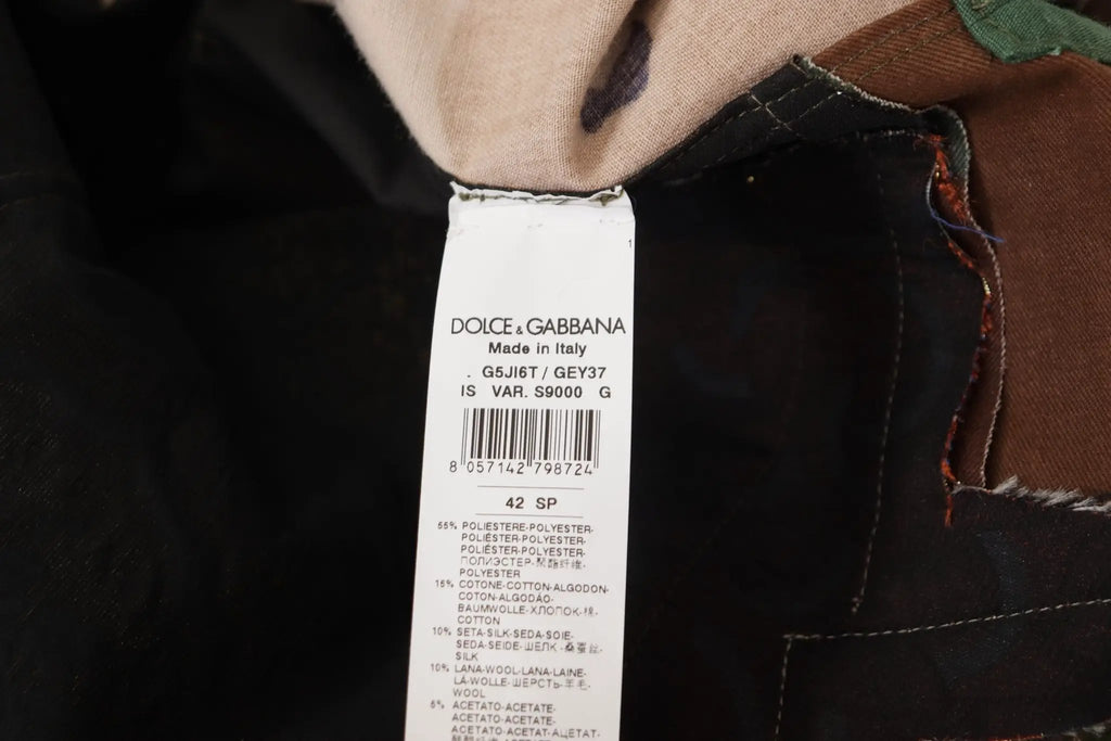 Chemise Dolce &amp; Gabbana multicolore à boutons et patchwork