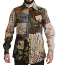 Dolce & Gabbana Multicolor Button Down Patchwork Shirt by Dolce & Gabbana