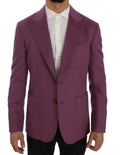 Dolce & Gabbana Purple Cashmere Slim Fit Blazer Jacket by Dolce & Gabbana