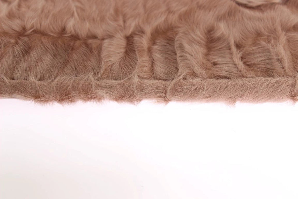Dolce & Gabbana Beige Suede Xiangao Fur Elbow Gloves by Dolce & Gabbana