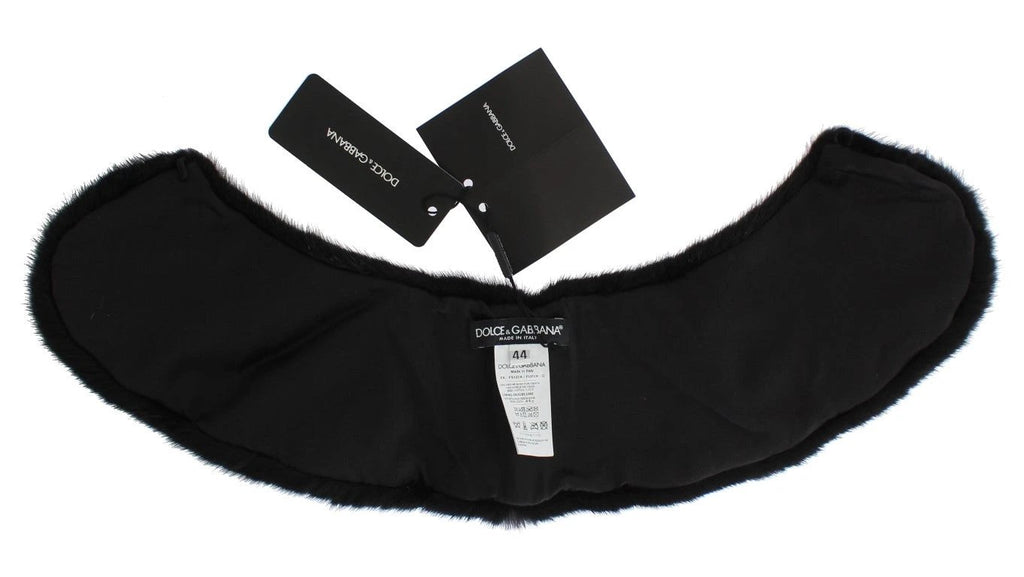 Dolce & Gabbana Black Mink Fur Shoulder Collar Scarf by Dolce & Gabbana