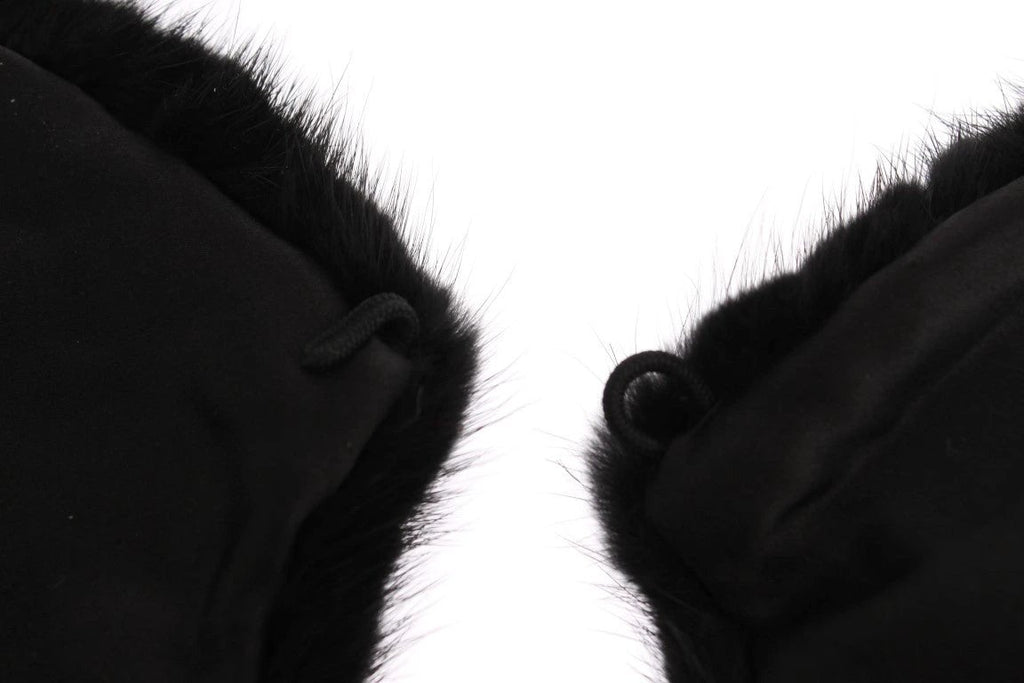 Dolce & Gabbana Black Mink Fur Shoulder Collar Scarf by Dolce & Gabbana