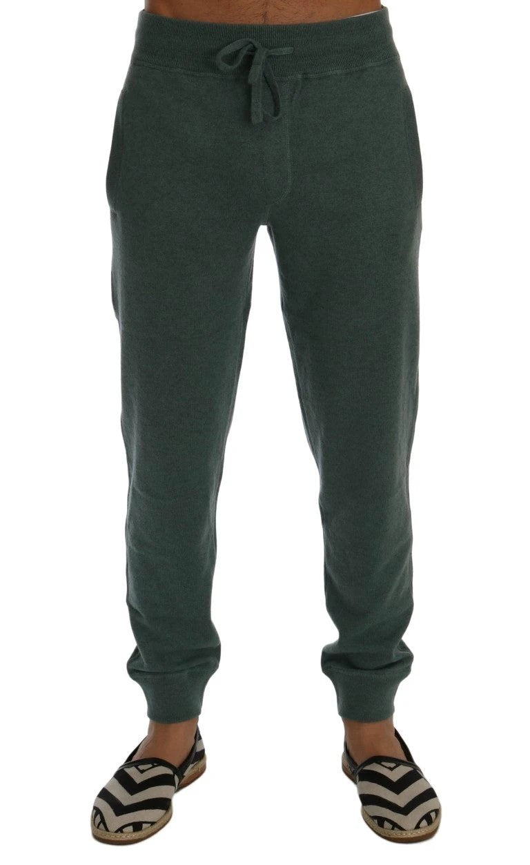 Dolce & Gabbana Green Cashmere Training Pants by Dolce & Gabbana