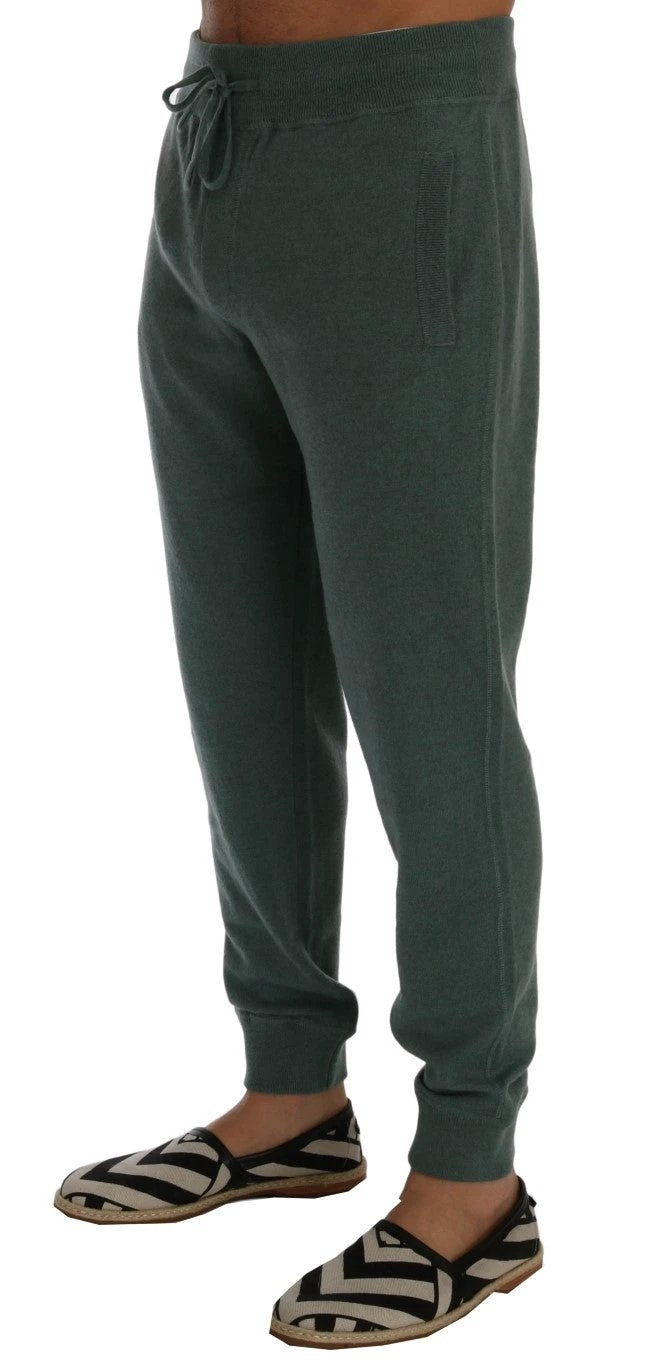 Dolce & Gabbana Green Cashmere Training Pants by Dolce & Gabbana