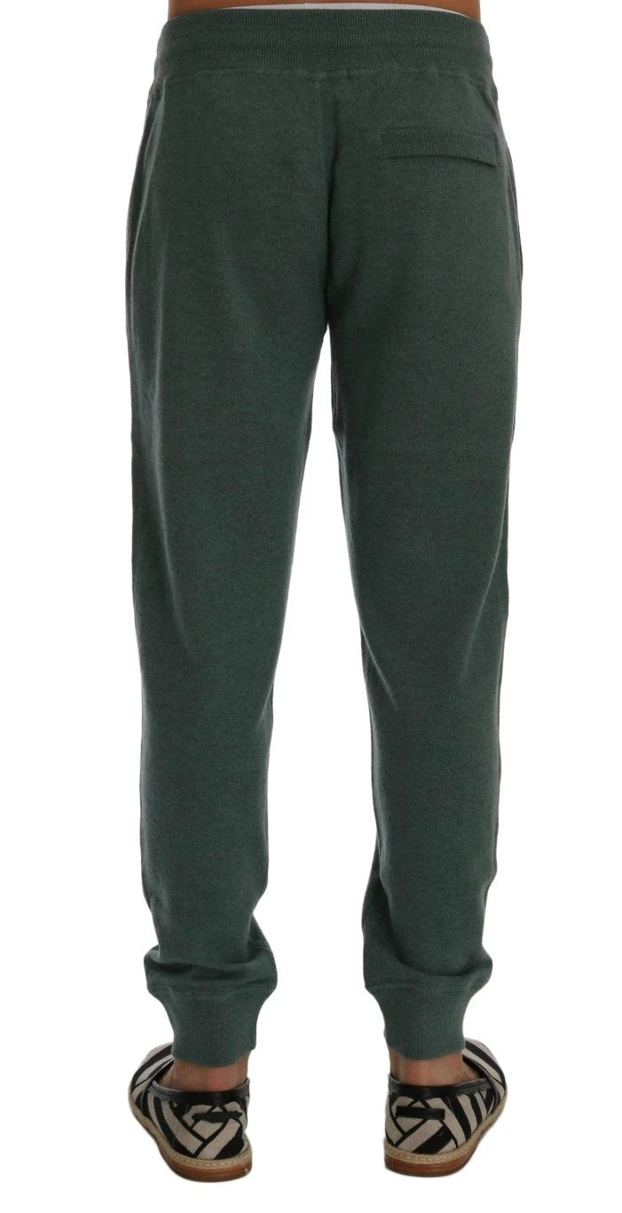 Dolce & Gabbana Green Cashmere Training Pants by Dolce & Gabbana