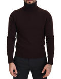 Dolce & Gabbana Brown Wool Turtle Neck Pullover Sweater by Dolce & Gabbana