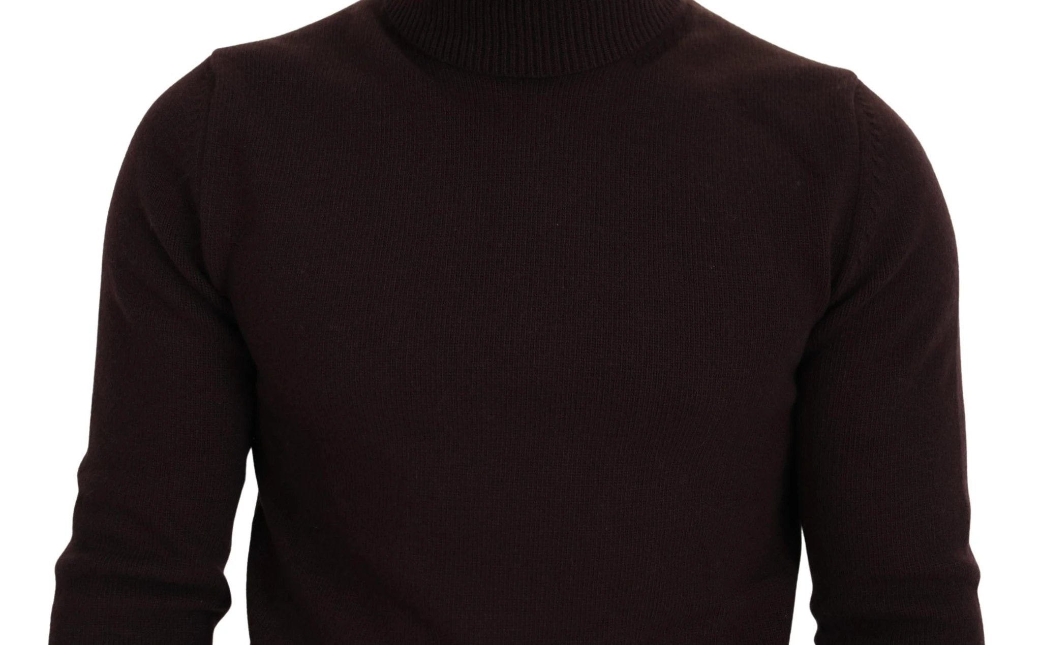 Dolce & Gabbana Brown Wool Turtle Neck Pullover Sweater by Dolce & Gabbana