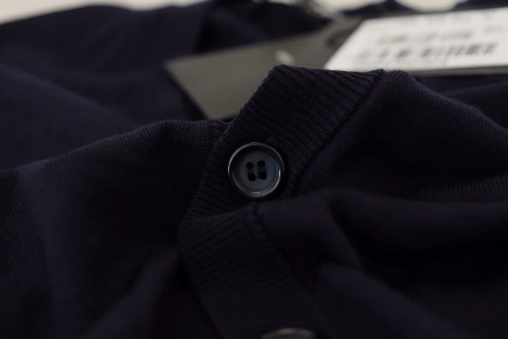 Gilet en laine bleue Dolce &amp; Gabbana STAFF en duvet