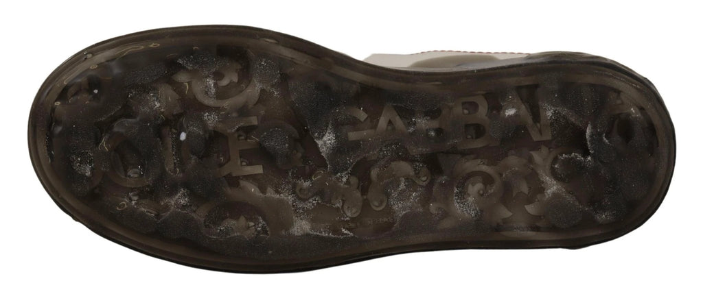 Dolce & Gabbana White Leather Shoes Womens Logo Portofino Sneakers by Dolce & Gabbana
