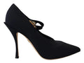 Dolce & Gabbana Black Socks Stretch Crystal Pumps Shoes by Dolce & Gabbana