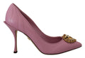 Dolce & Gabbana Pink Leather Heart DEVOTION Heels Pumps Shoes by Dolce & Gabbana