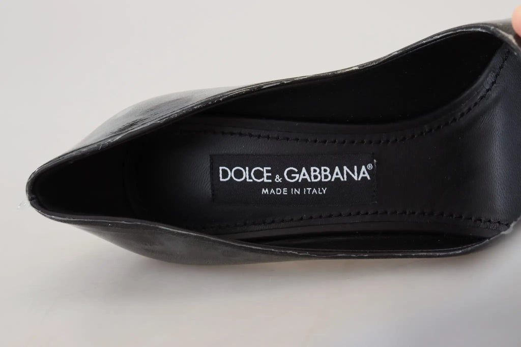 Escarpins Dolce &amp; Gabbana en cuir noir, emballés sous plastique
