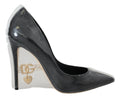 Dolce & Gabbana Black Leather Heels Pumps Plastic Wrapped Shoes by Dolce & Gabbana