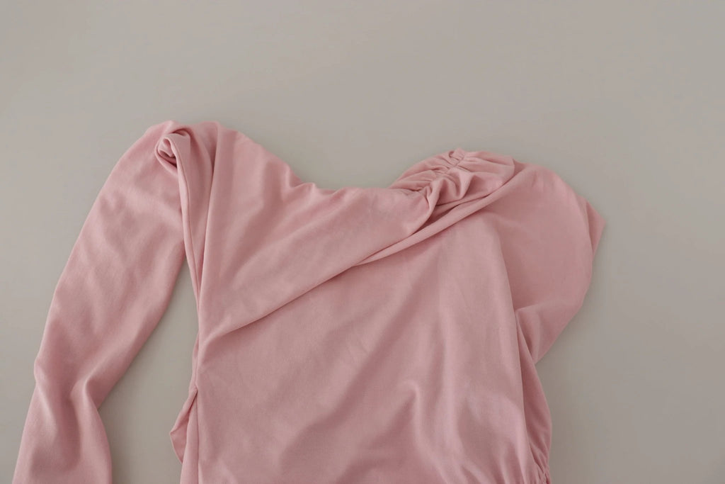 Dolce & Gabbana Pink Flower Embellished One Shoulder Dress by Dolce & Gabbana