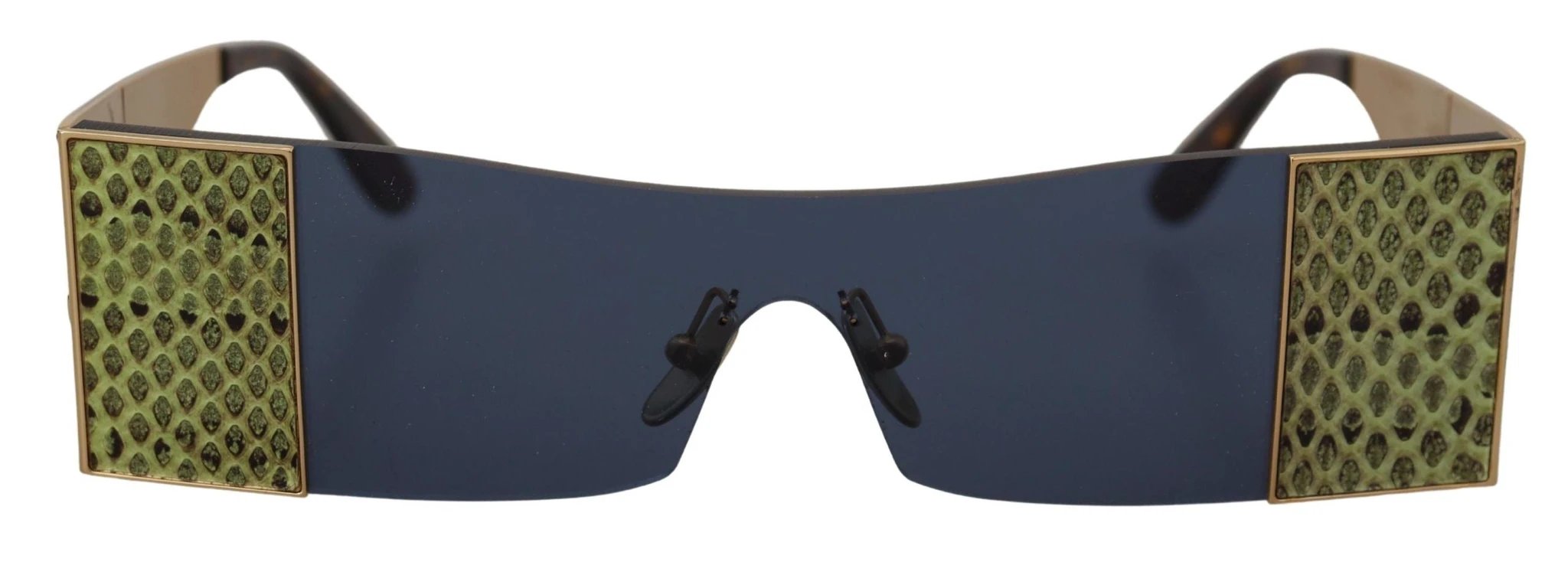 Dolce & Gabbana Gold Metal Rectangle Shades DG2263 Sunglasses by Dolce & Gabbana