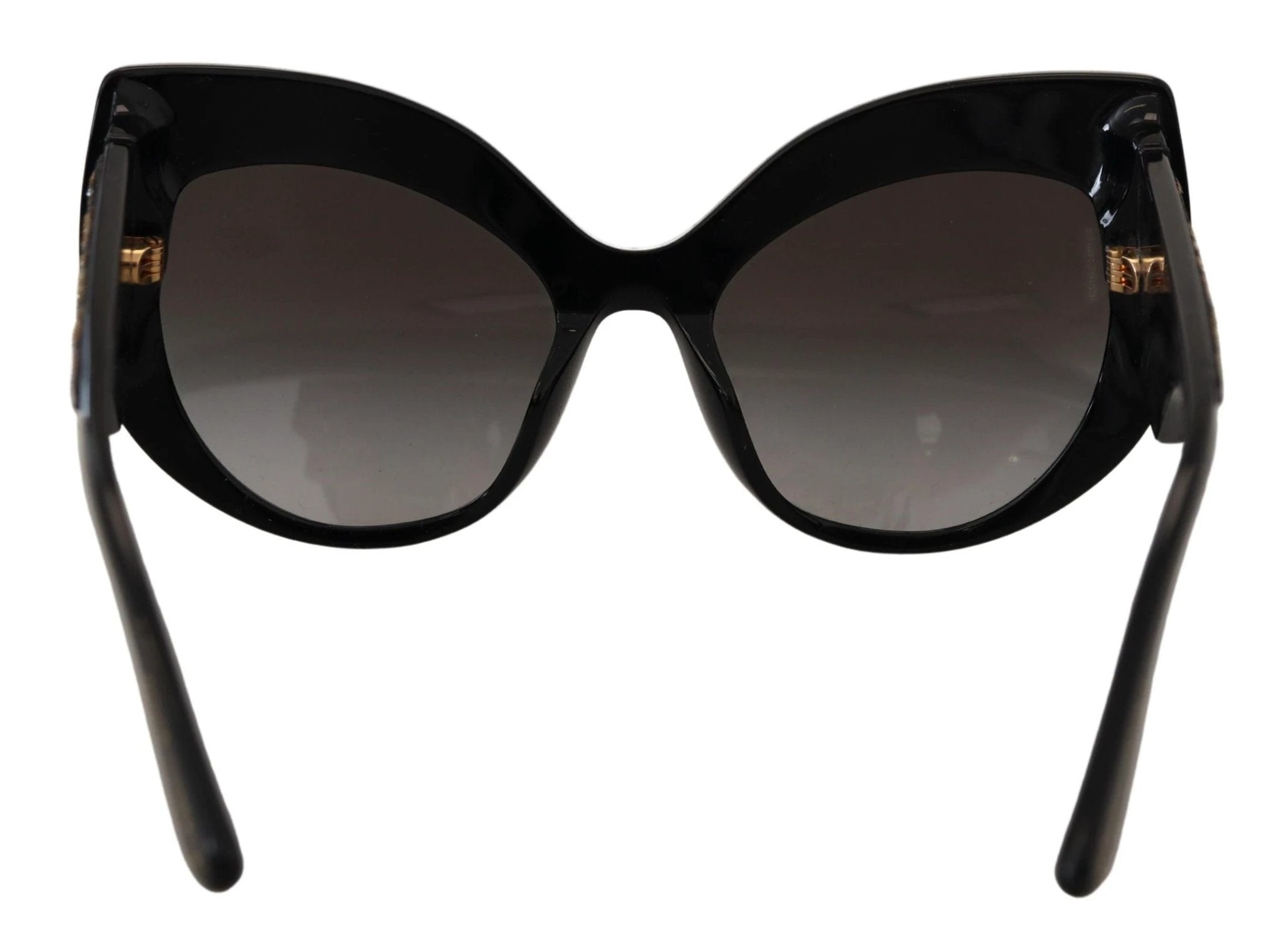 Dolce & Gabbana Black Gold Sequin Butterfly Polarized DG4326 Sunglasses by Dolce & Gabbana