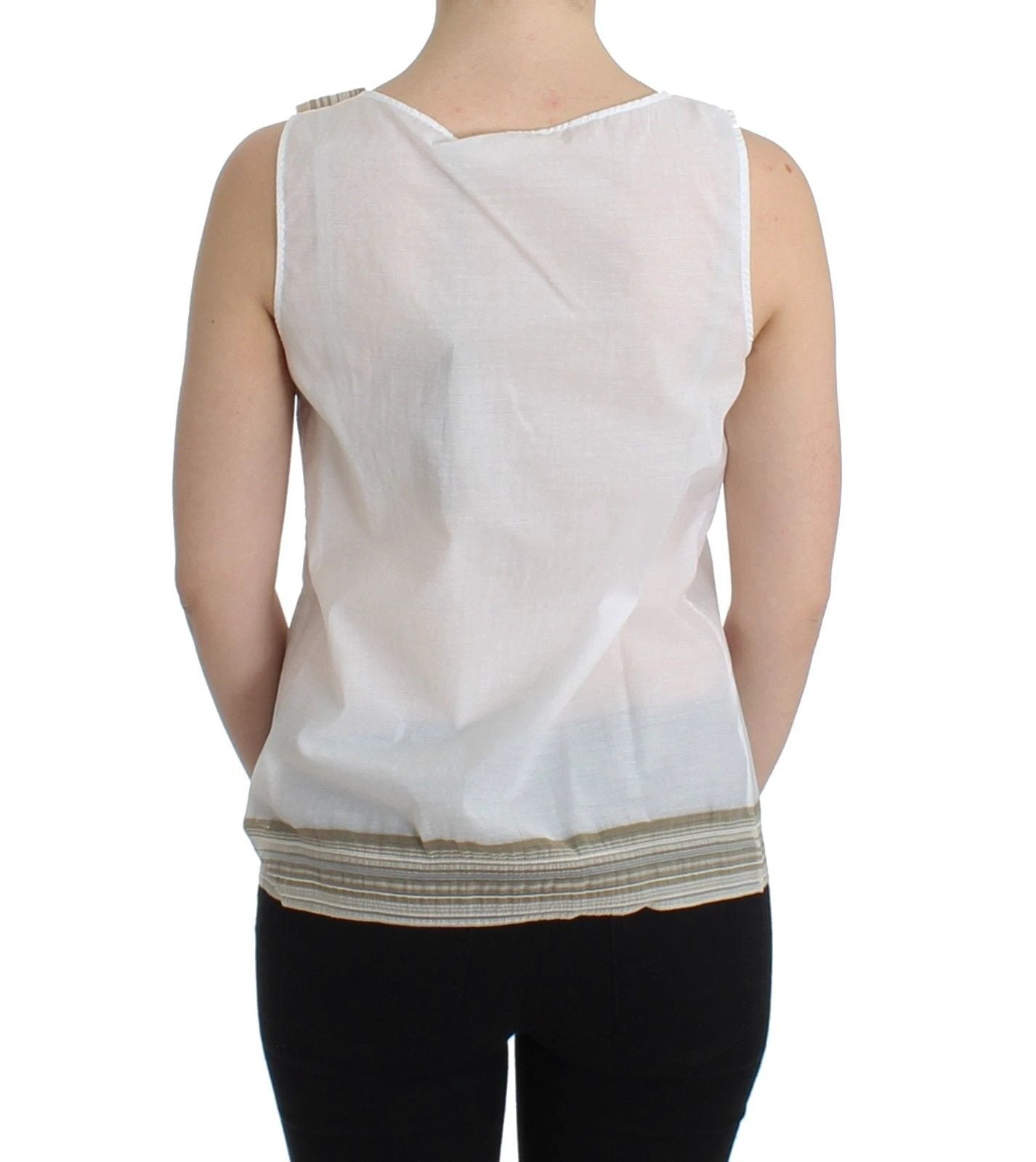 Ermanno Scervino White Top Blouse Tank Shirt Sleeveless by Ermanno Scervino