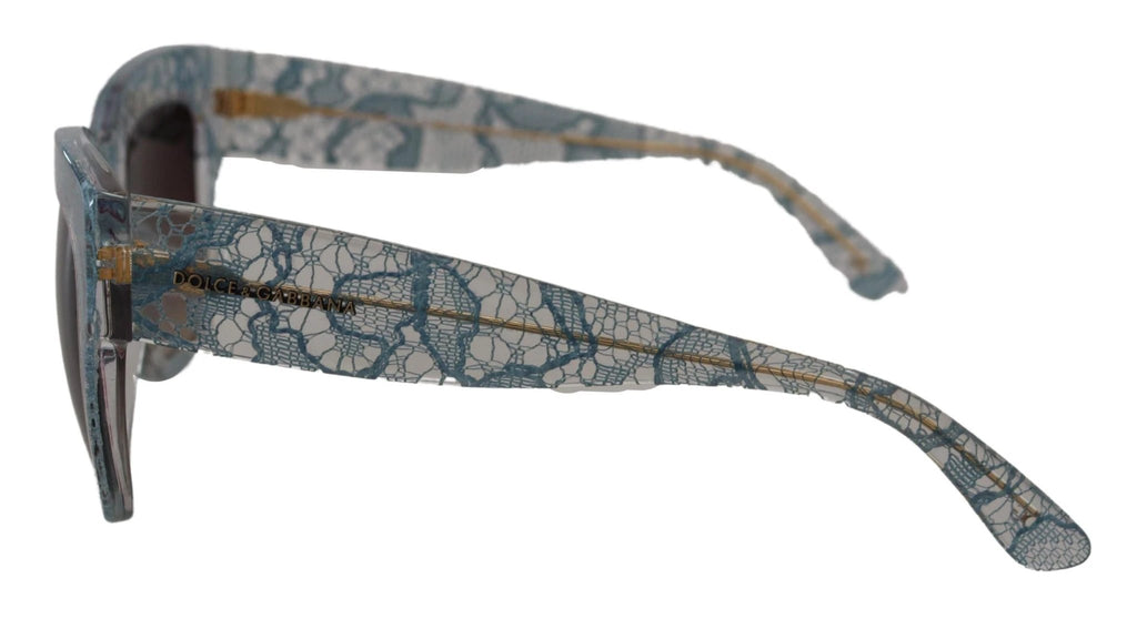 Dolce & Gabbana Blue Lace Acetate Crystal Butterfly DG4231 Sunglasses by Dolce & Gabbana