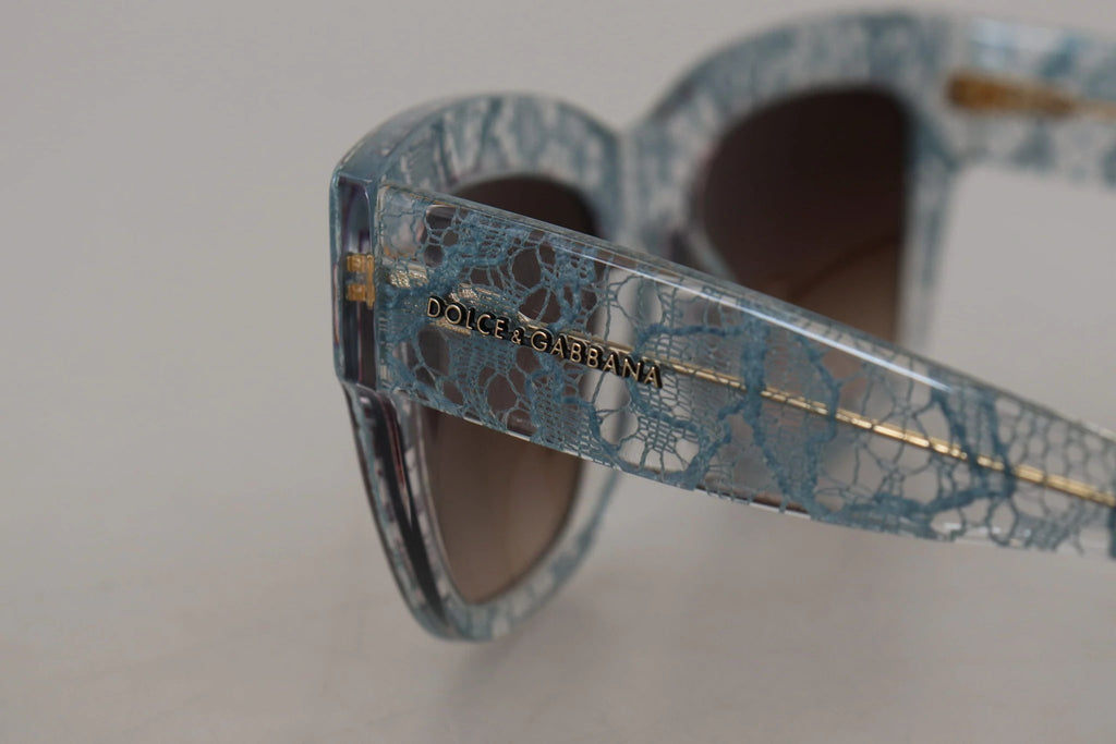 Dolce & Gabbana Blue Lace Acetate Crystal Butterfly DG4231 Sunglasses by Dolce & Gabbana