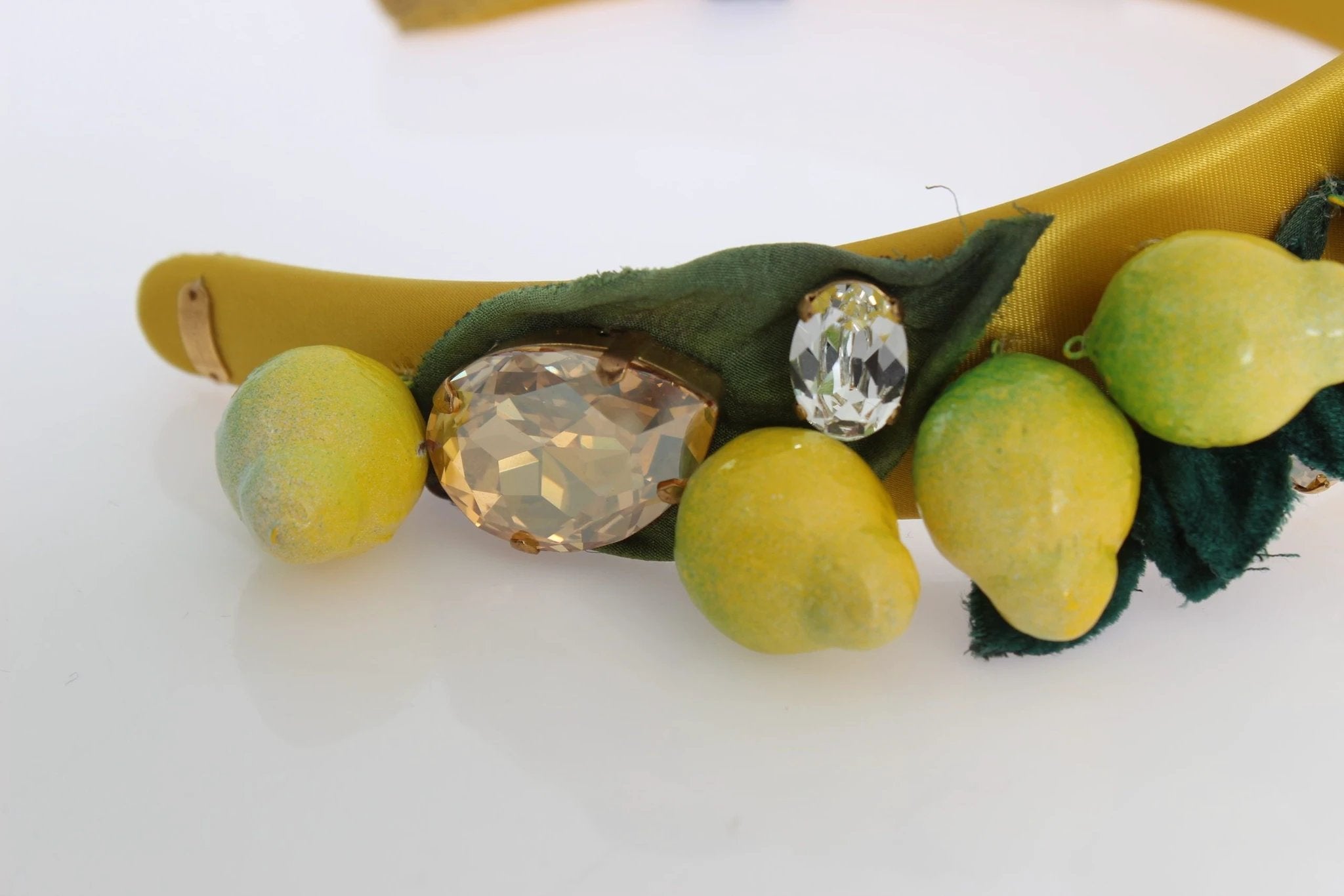 Dolce & Gabbana Yellow Lemons Sicily Crystal Diadem Tiara Headband by Dolce & Gabbana