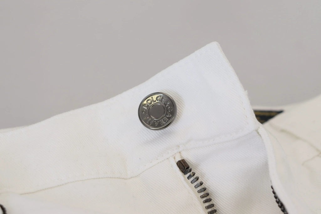 Dolce & Gabbana White Slim Skinny Stretch Cotton Denim Jeans by Dolce & Gabbana