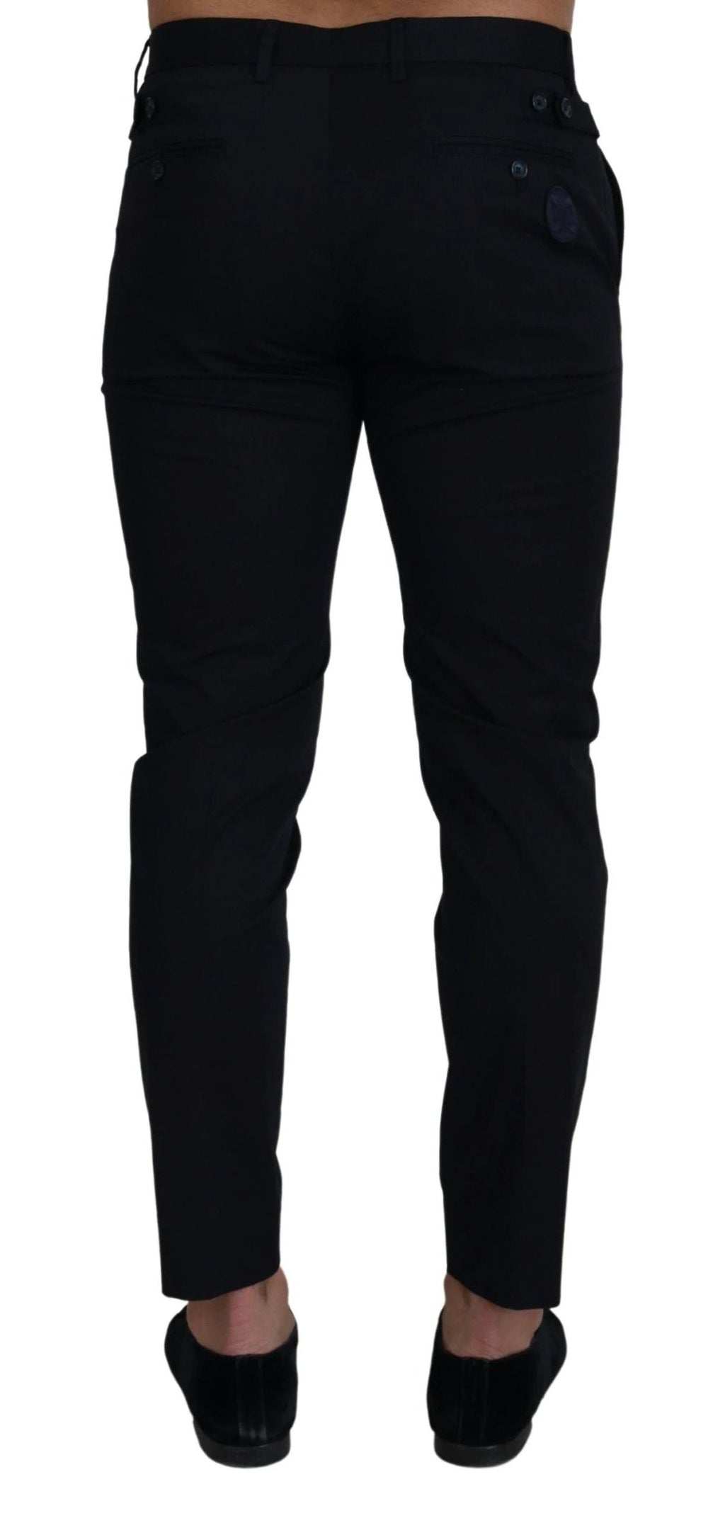 Dolce & Gabbana Blue Stretch Cotton Slim Trousers Chinos Pants by Dolce & Gabbana