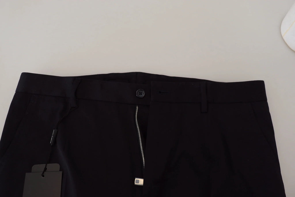 Dolce & Gabbana Blue Stretch Cotton Slim Trousers Chinos Pants by Dolce & Gabbana