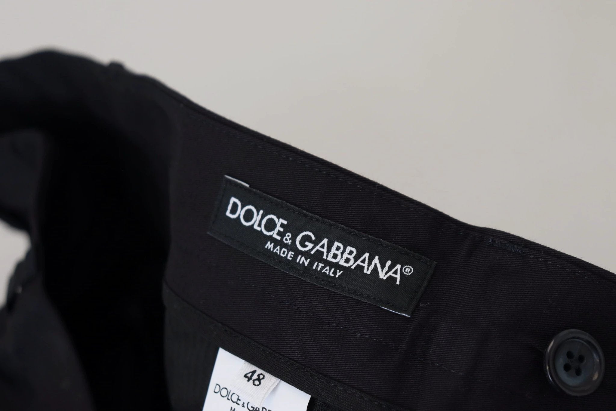 Dolce & Gabbana Blue Stretch Cotton Slim Trousers Chinos Pants by Dolce & Gabbana