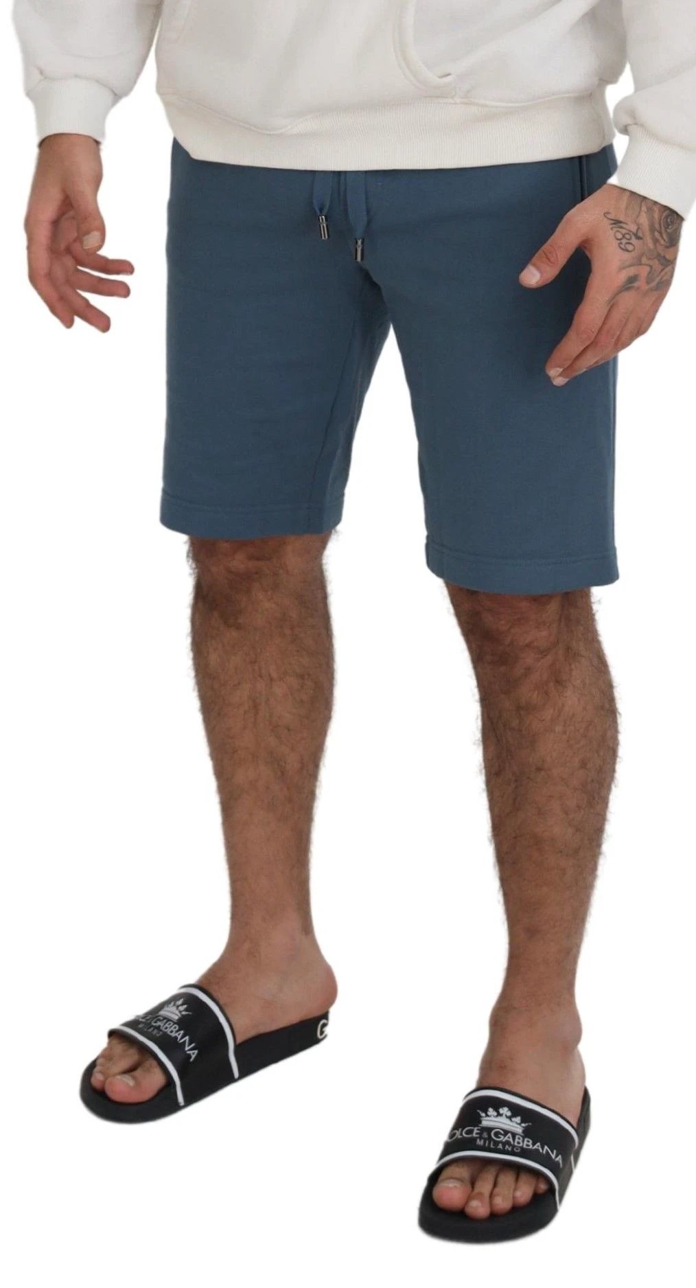 Dolce & Gabbana Blue Cotton Bermuda Casual Mens Shorts by Dolce & Gabbana