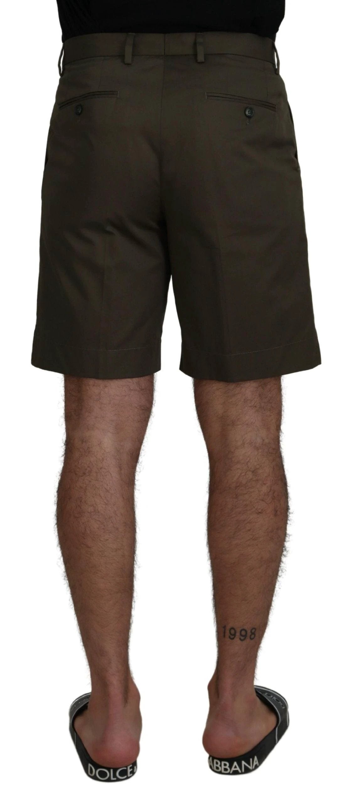 Dolce & Gabbana Green Chinos Cotton Casual Shorts by Dolce & Gabbana