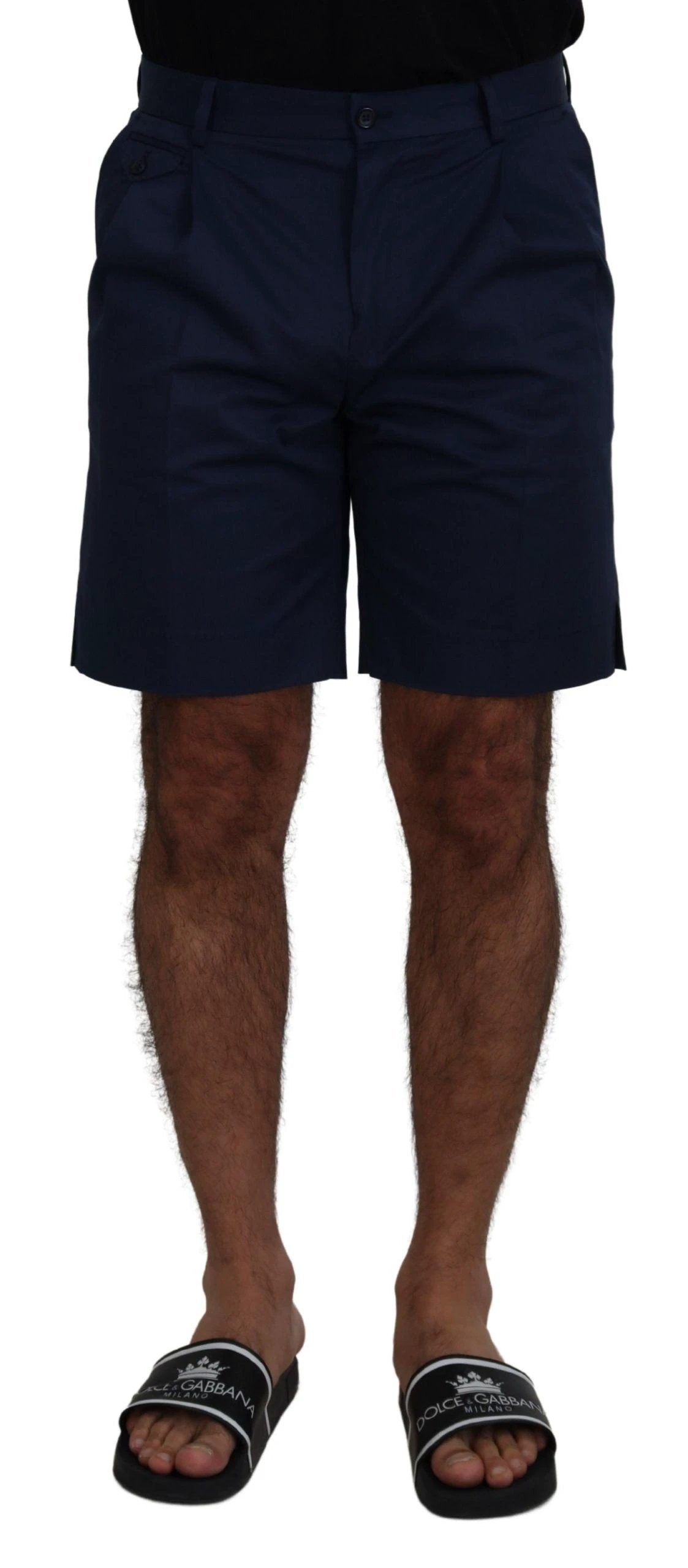 Dolce & Gabbana Blue Chinos Cotton Stretch Casual Shorts by Dolce & Gabbana