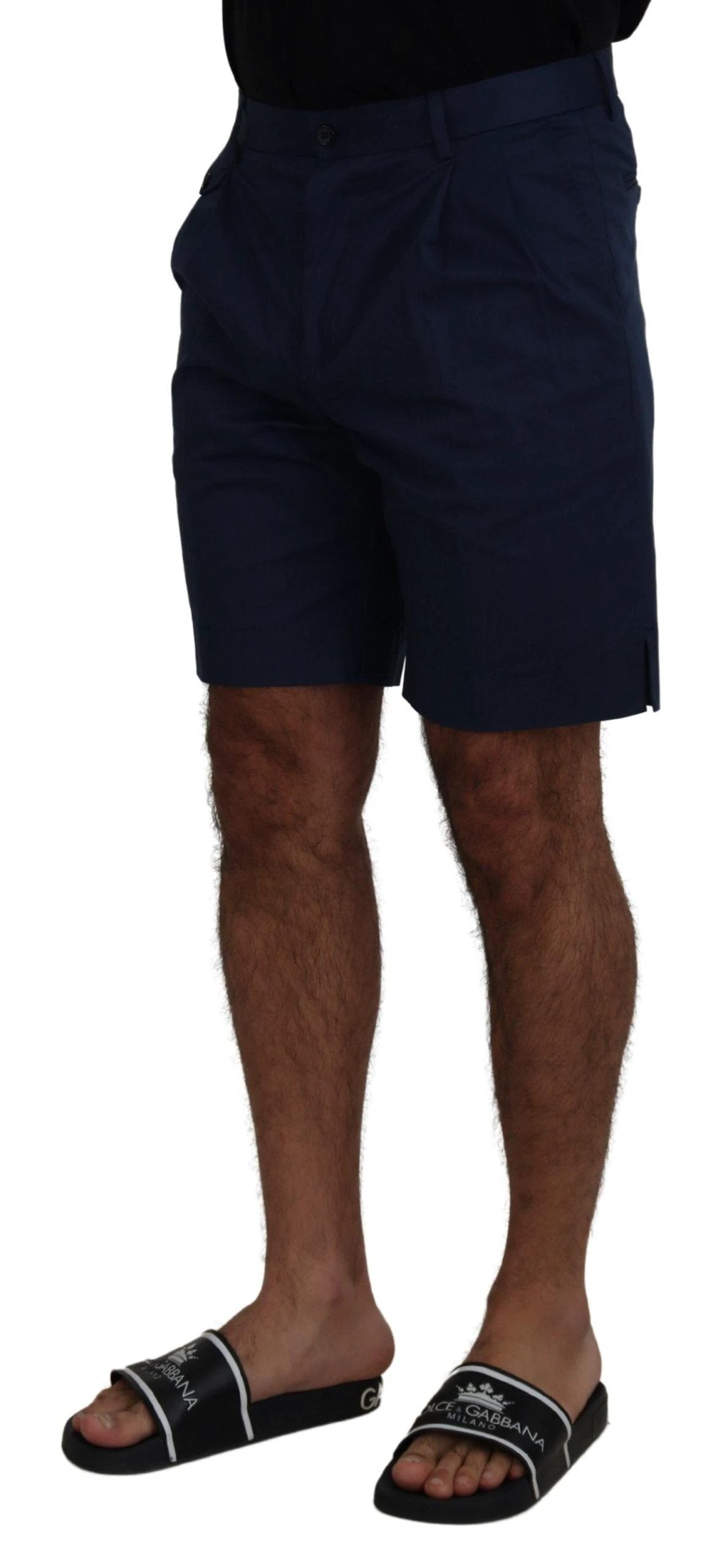Dolce & Gabbana Blue Chinos Cotton Stretch Casual Shorts by Dolce & Gabbana