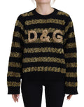 Dolce & Gabbana Black Gold D&G Crystal Cashmere Sweater by Dolce & Gabbana