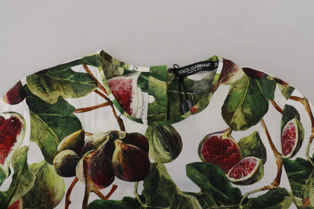 Dolce & Gabbana Crew-neck Cotton Top Blouse Fruit T-shirt by Dolce & Gabbana