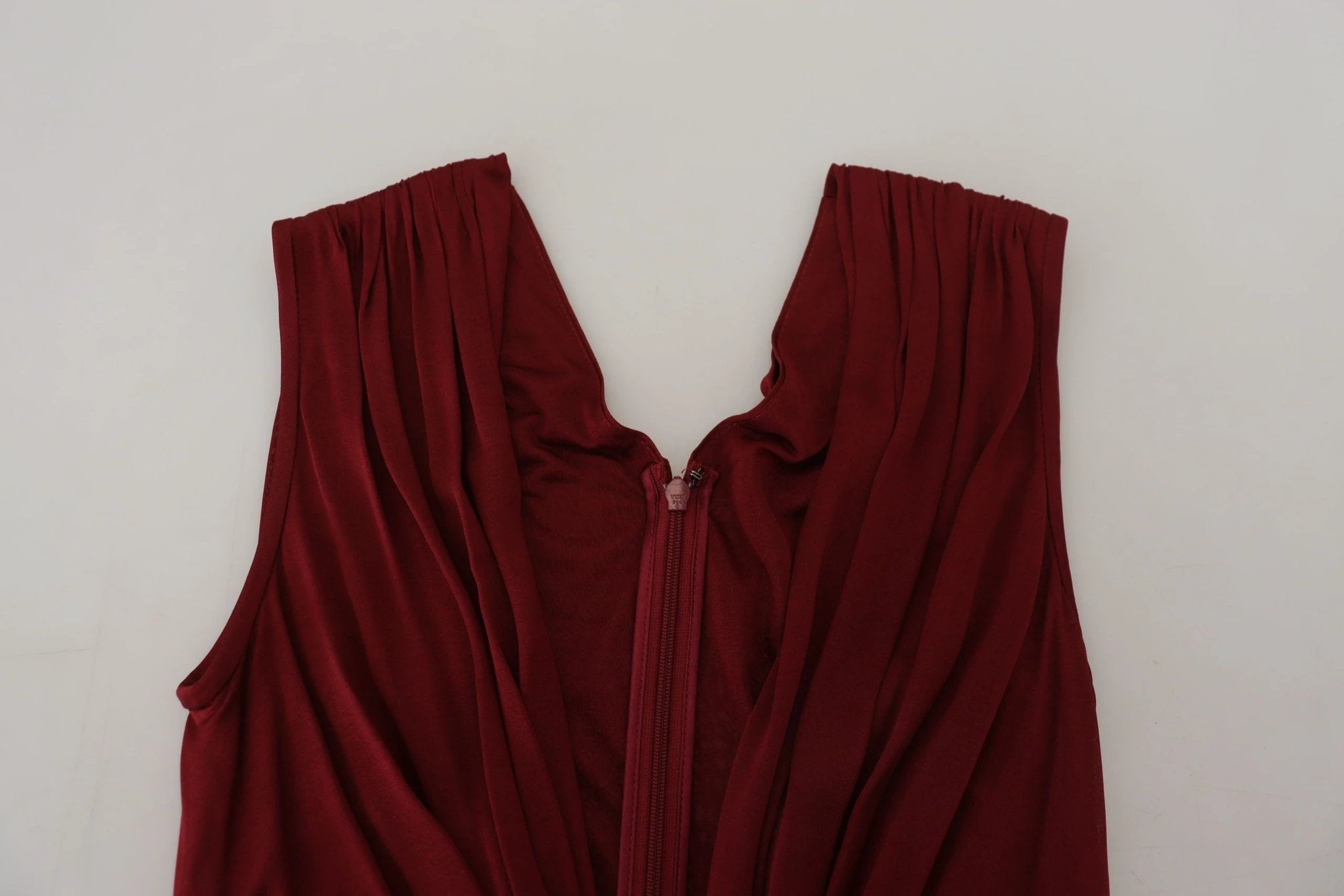 Dolce & Gabbana Bordeaux Silk Stretch Top Vest Blouse by Dolce & Gabbana