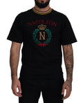 Dolce & Gabbana Black Cotton Embroidered Crewneck T-shirt by Dolce & Gabbana