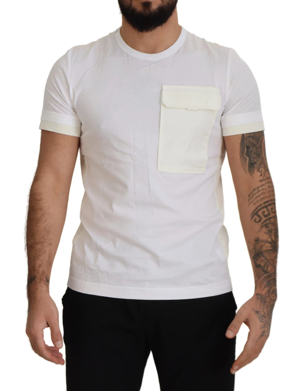 Dolce & Gabbana White Flap Pocket Short Sleeves T-shirt by Dolce & Gabbana