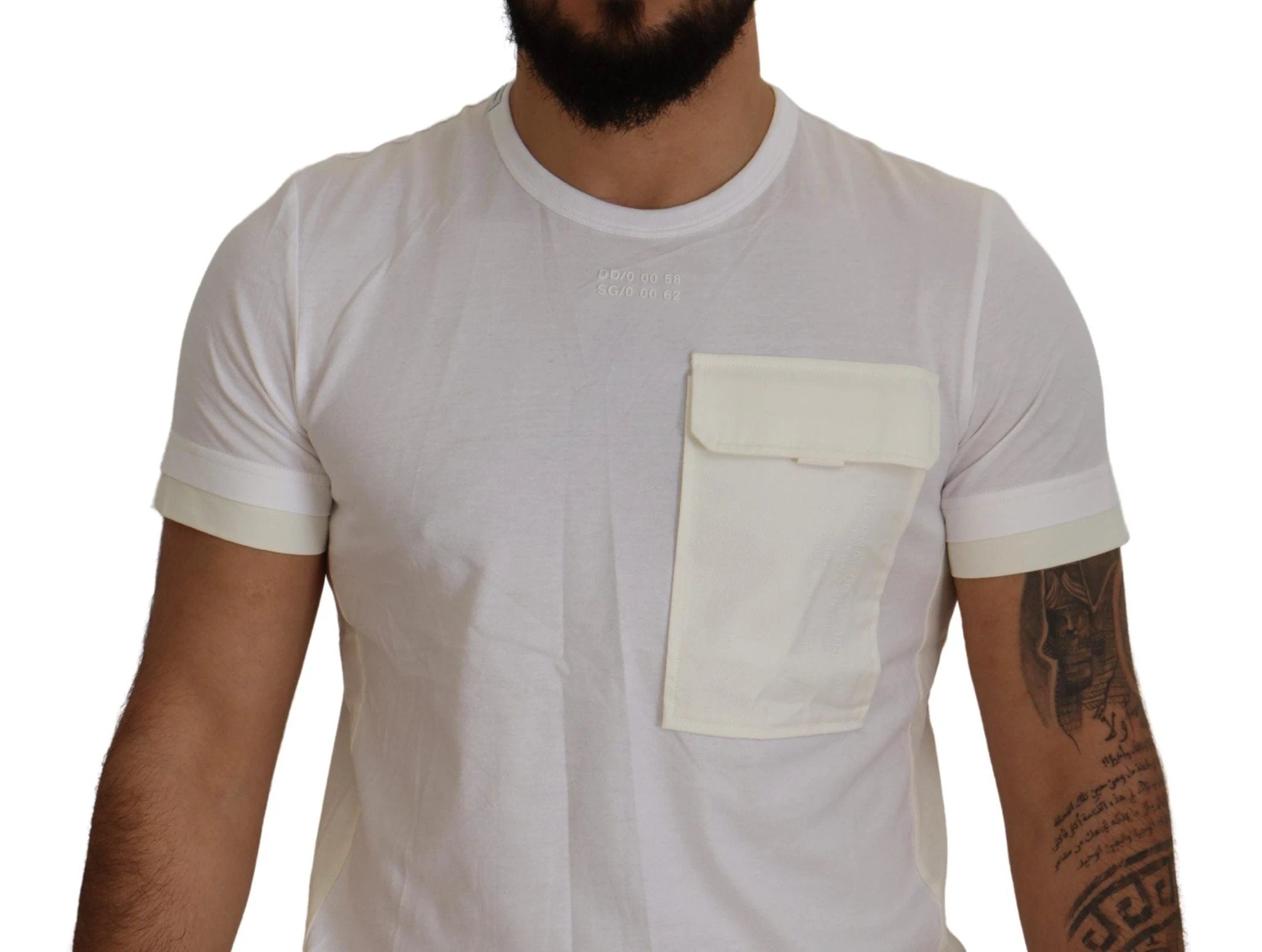 Dolce & Gabbana White Flap Pocket Short Sleeves T-shirt by Dolce & Gabbana