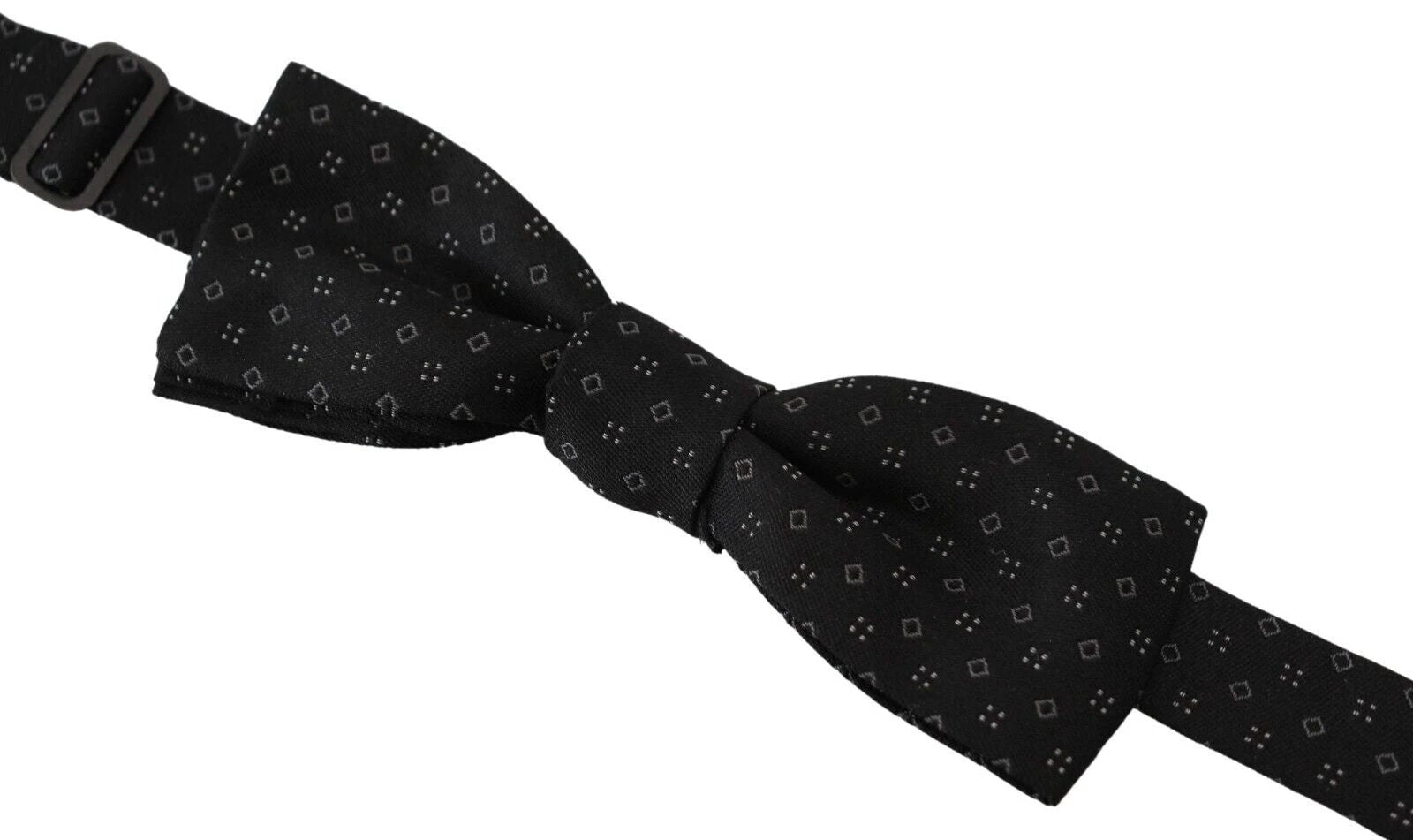 Dolce & Gabbana Black Silk Patterned Necktie Men Accessory Bow Tie by Dolce & Gabbana