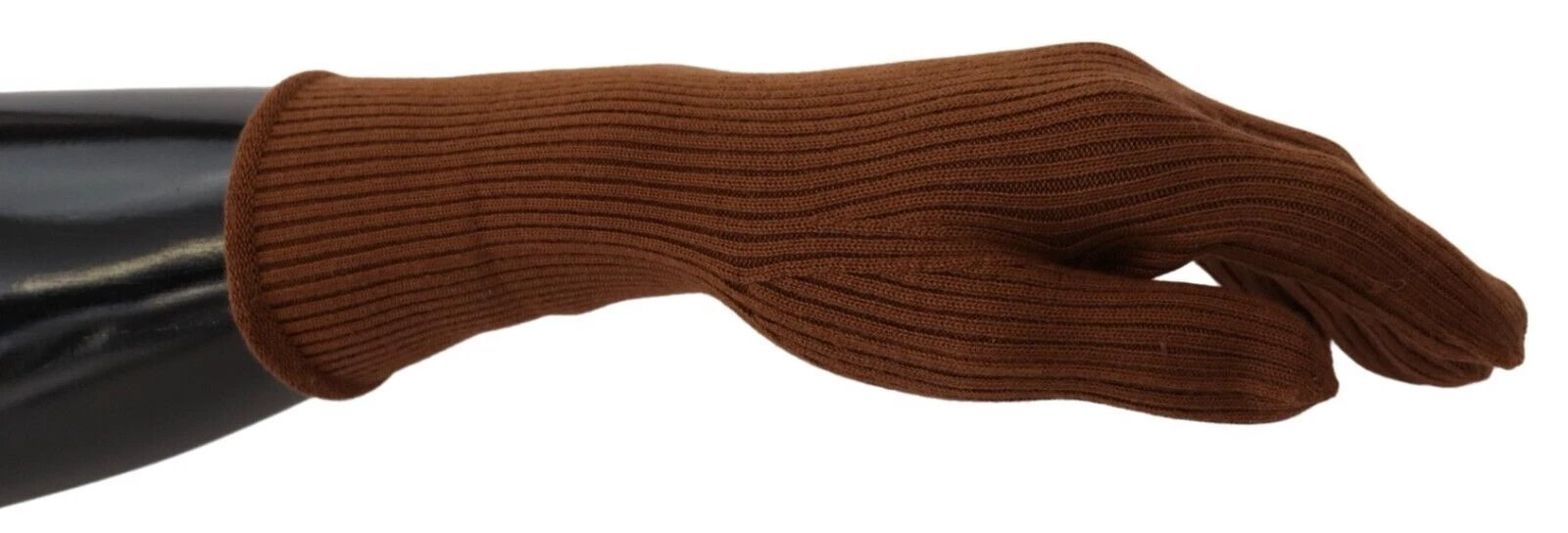 Dolce & Gabbana Brown Cashmere Knitted Hands Mitten Mens Gloves by Dolce & Gabbana