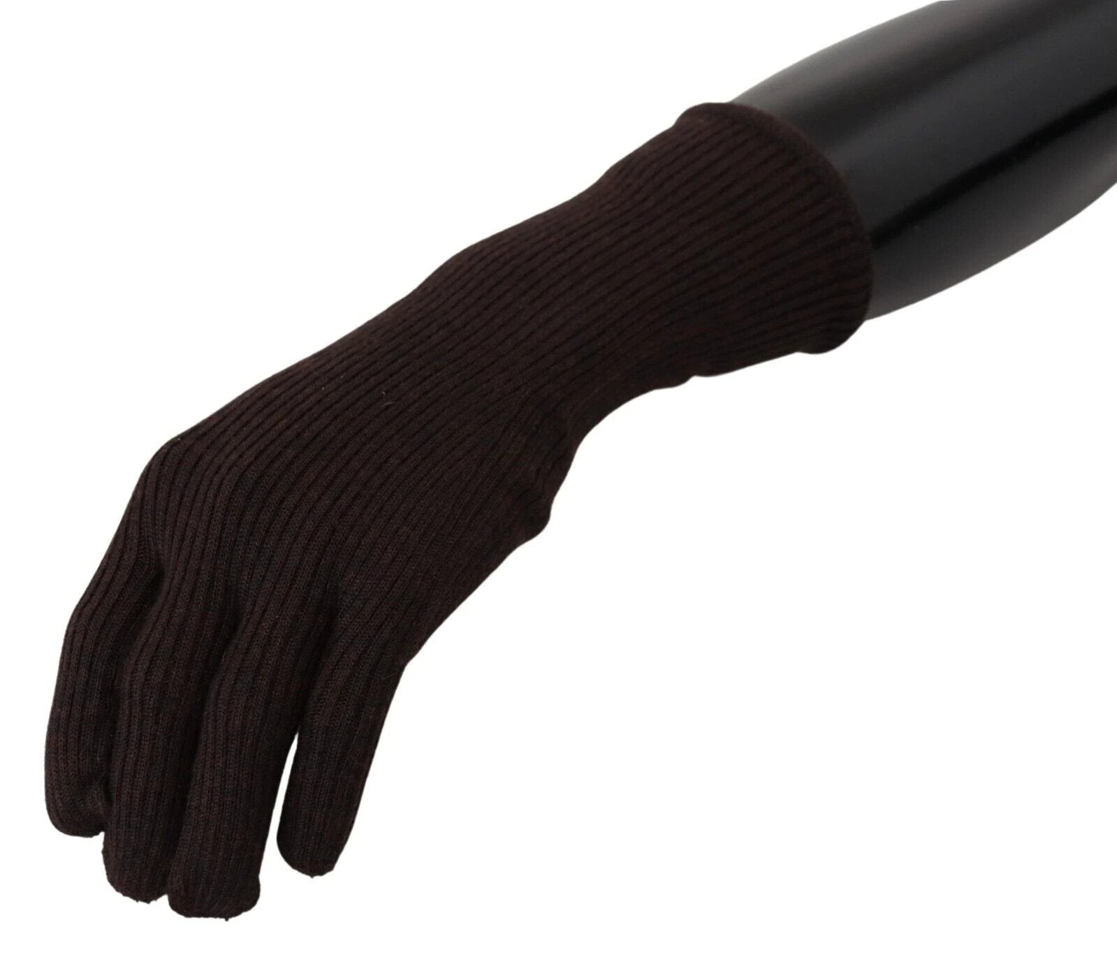 Dolce & Gabbana Brown Cashmere Silk Hands Mitten Mens Gloves by Dolce & Gabbana